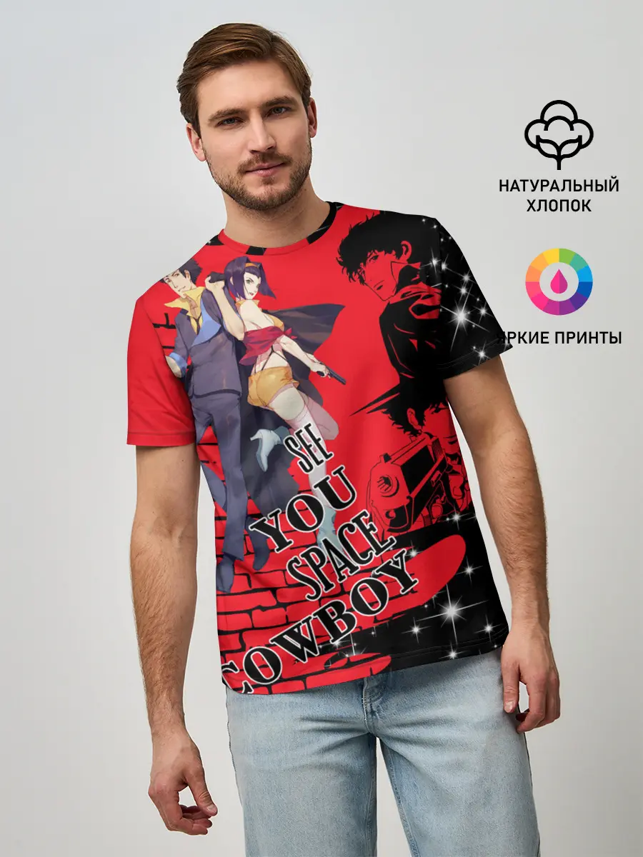 Мужская базовая футболка / Cowboy Bebop art
