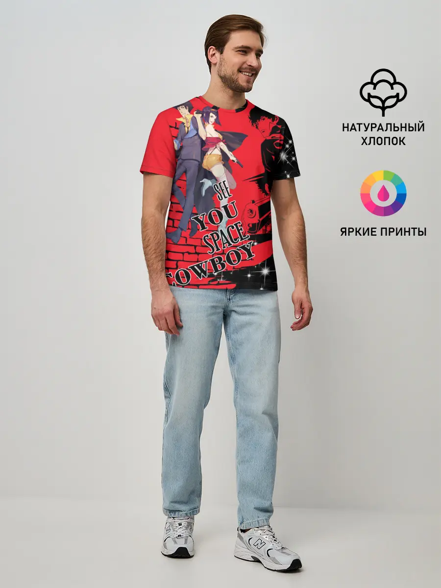 Мужская базовая футболка / Cowboy Bebop art