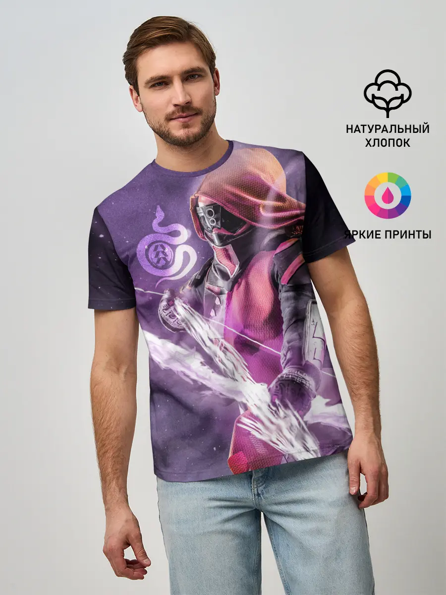 Мужская базовая футболка / DESTINY 2 HUNTER LOGO