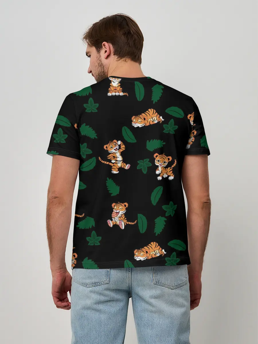 Мужская базовая футболка / Милый тигр