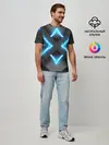 Мужская базовая футболка / НЕОНОВЫЕ СТРЕЛКИ 3D
