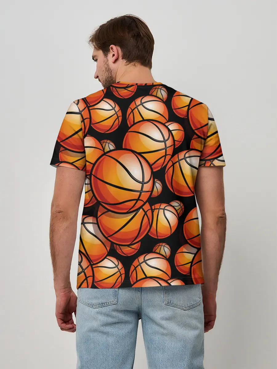 Мужская базовая футболка / Баскетбольные мячи