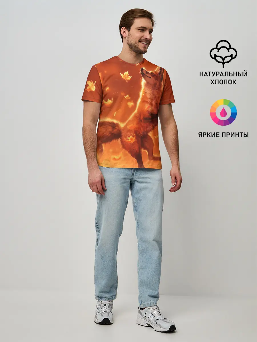 Мужская базовая футболка / Лисенок