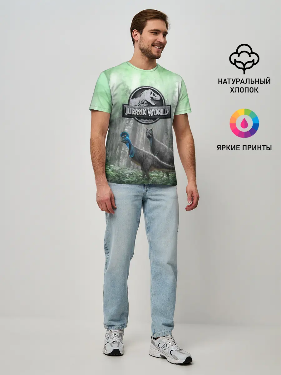 Мужская базовая футболка / Jurassic World | Мир Юрского периода