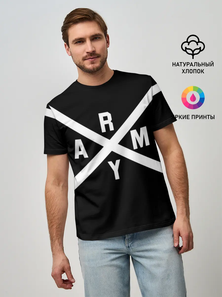 Мужская базовая футболка / BTS ARMY