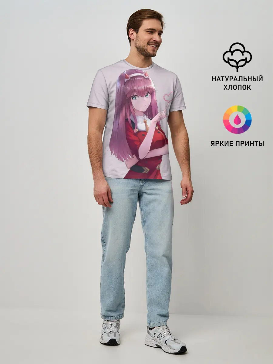 Мужская базовая футболка / Darling heart