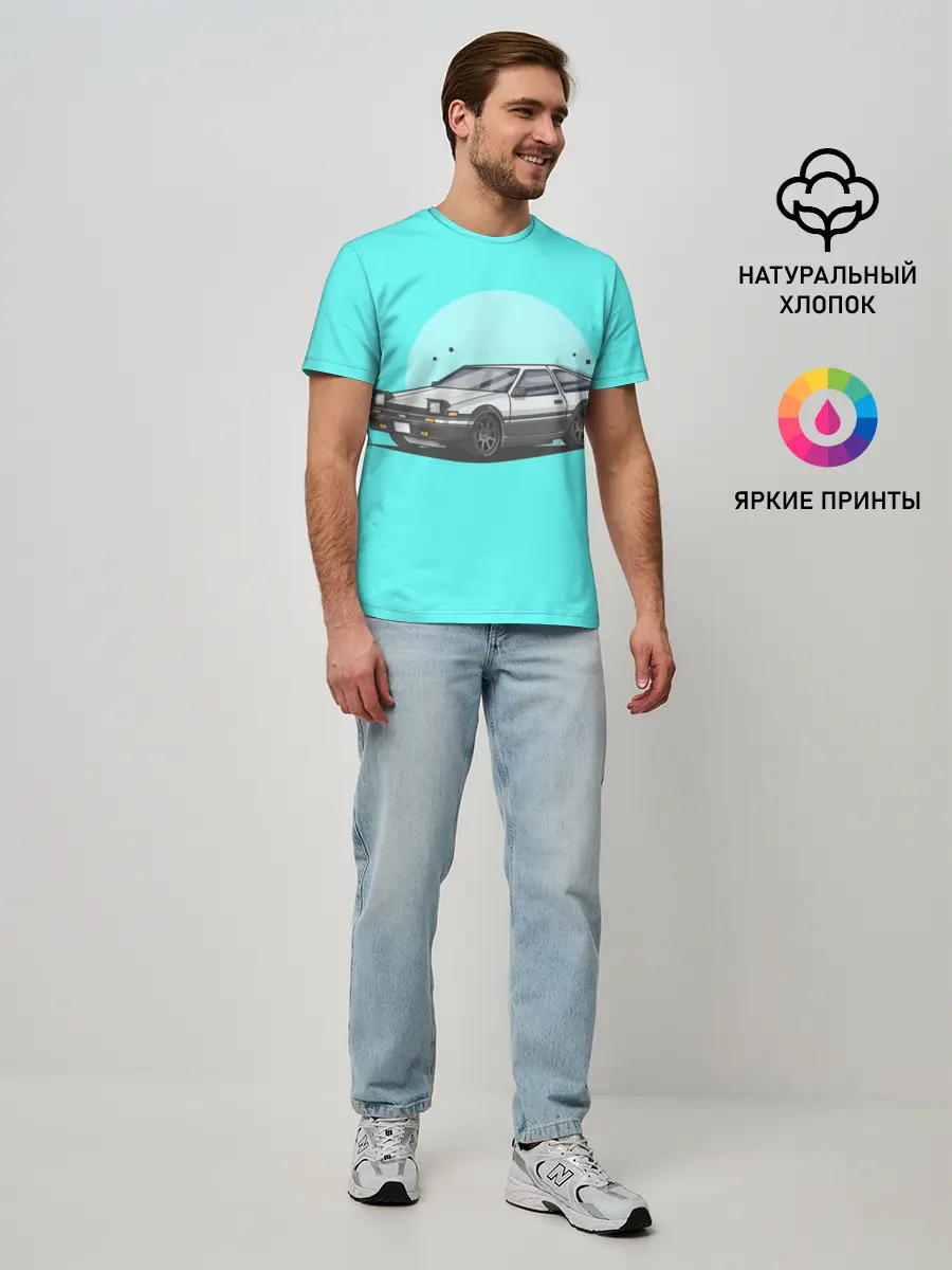 Мужская базовая футболка / Хачироку АЕ86