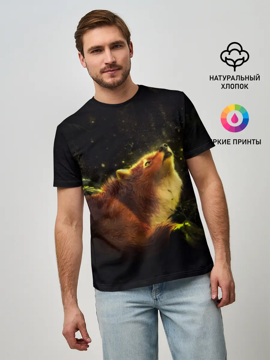 Мужская базовая футболка / Лисица