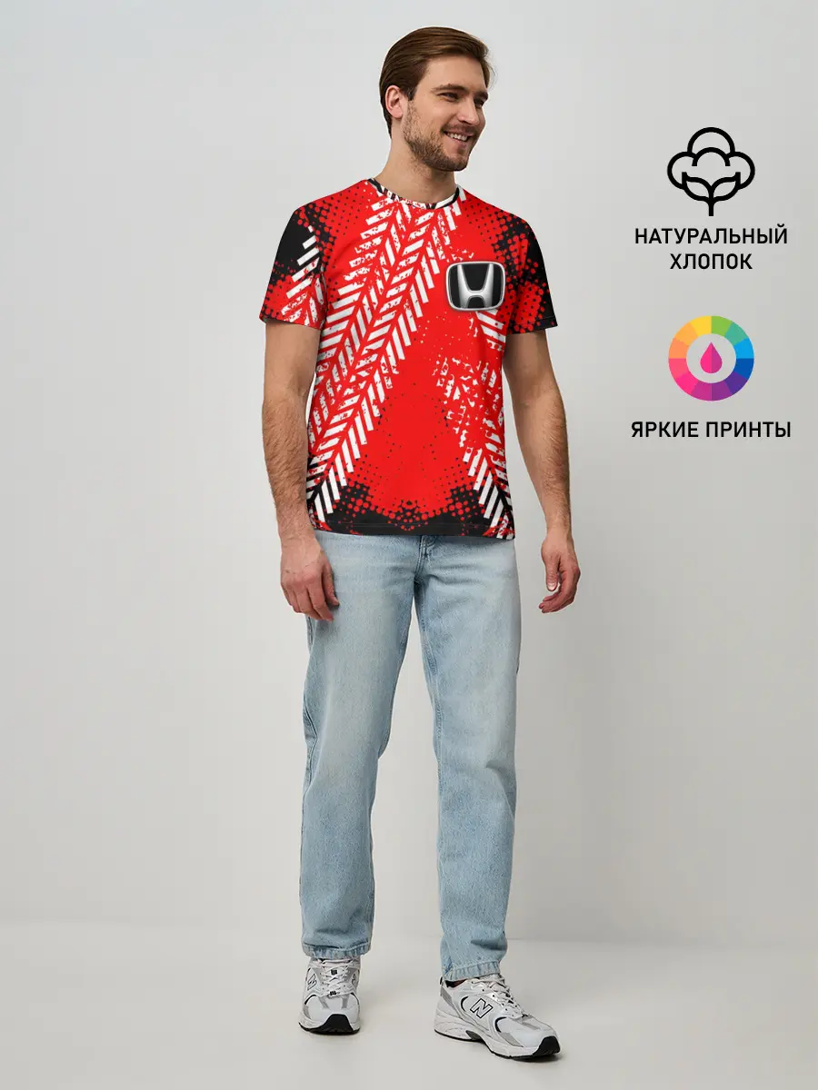 Мужская базовая футболка / HONDA