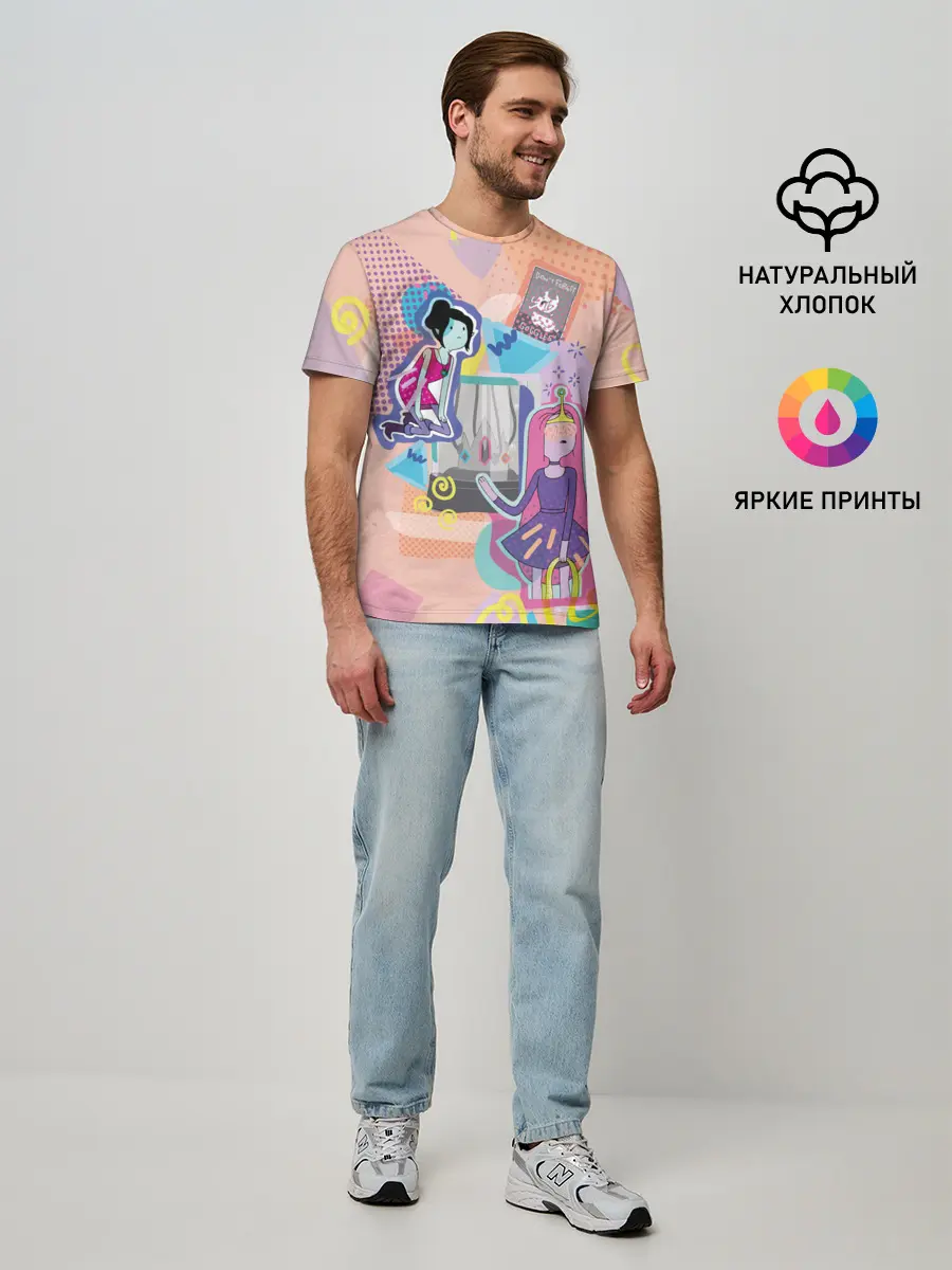 Мужская базовая футболка / Принцесса Бубльгум и Марселин