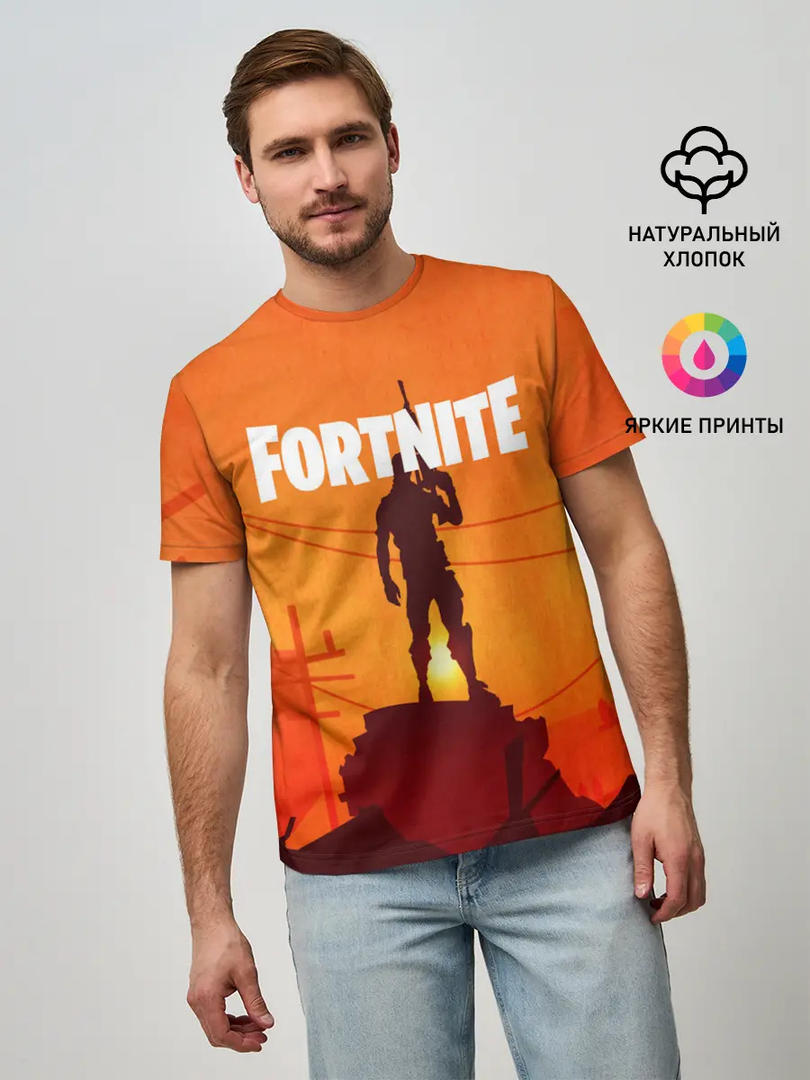 Мужская базовая футболка / Fortnite.