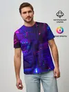 Мужская базовая футболка / NEON CUBES