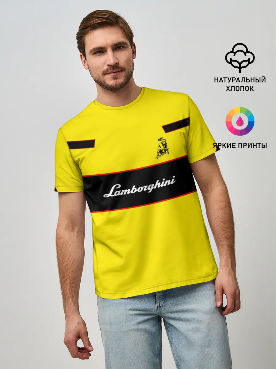 Мужская базовая футболка / Lamborghini