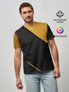Мужская базовая футболка / 3D BLACK & GOLD