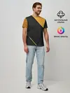 Мужская базовая футболка / 3D BLACK & GOLD