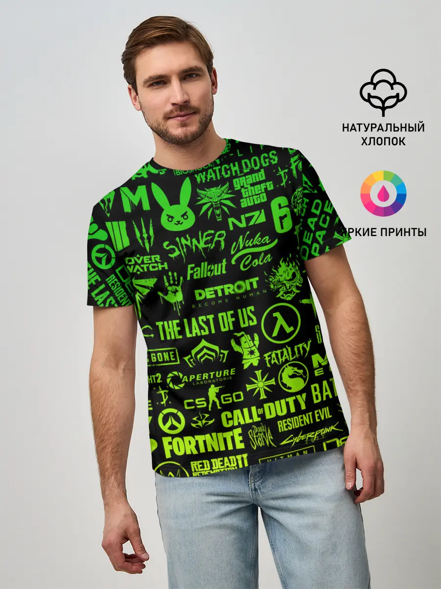 Мужская базовая футболка / ЛОГОТИПЫ ИГР