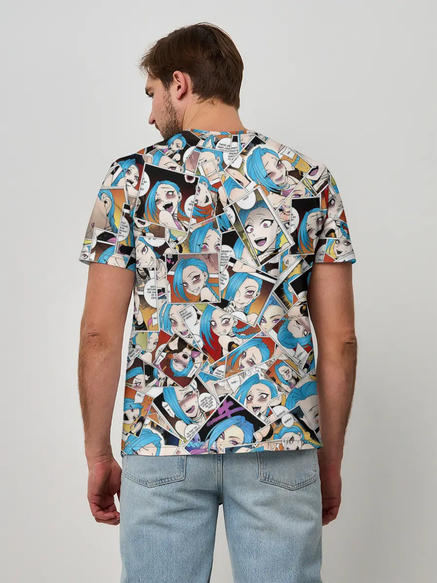 Мужская базовая футболка / Jinx Ahegao