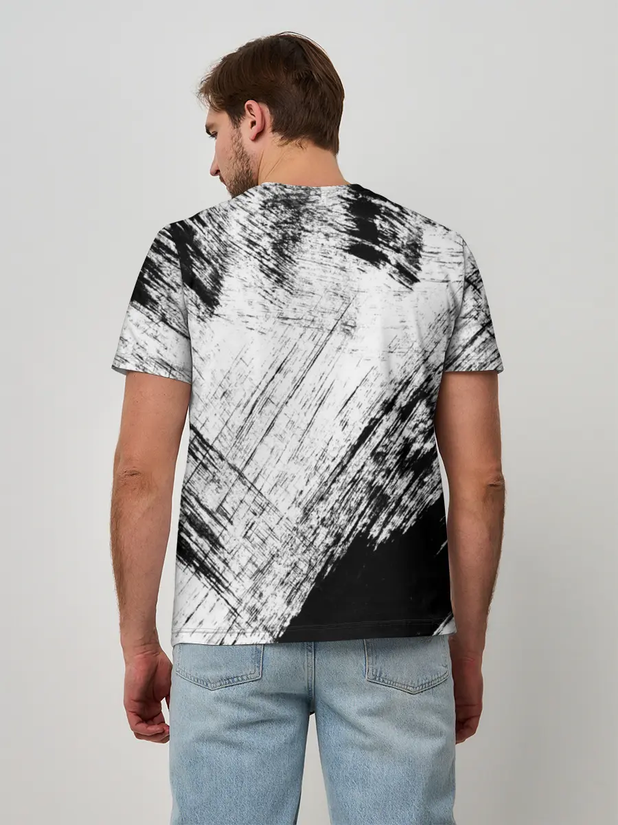 Мужская базовая футболка / Штриховка