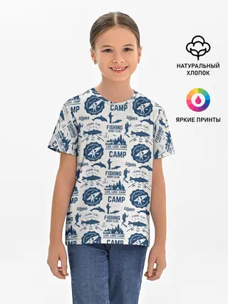 Детская базовая футболка / Fishing Club