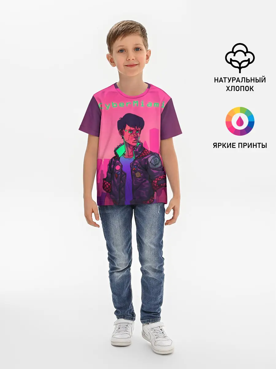 Детская базовая футболка / CyberMiami