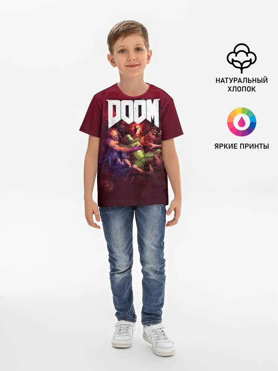 Детская базовая футболка / Doom
