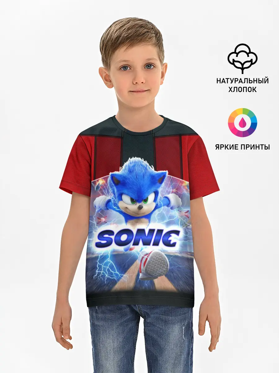Детская базовая футболка / Соник 2020