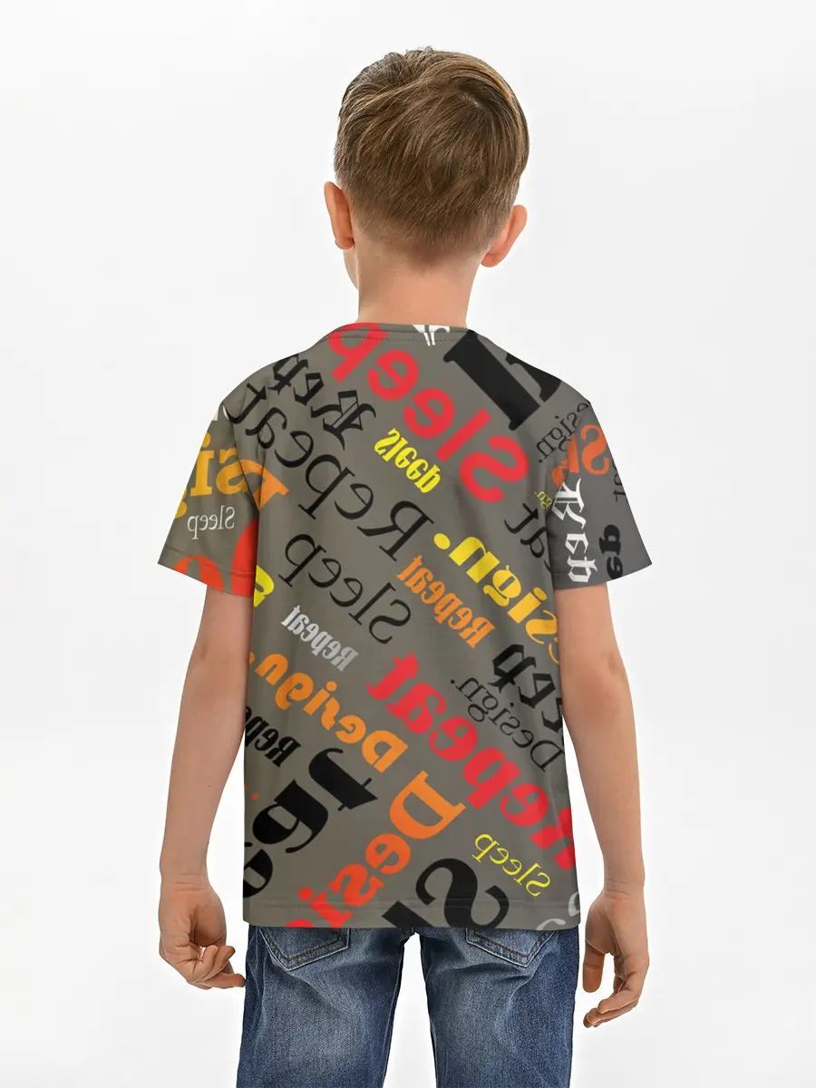 Детская базовая футболка / Буквы-надписи