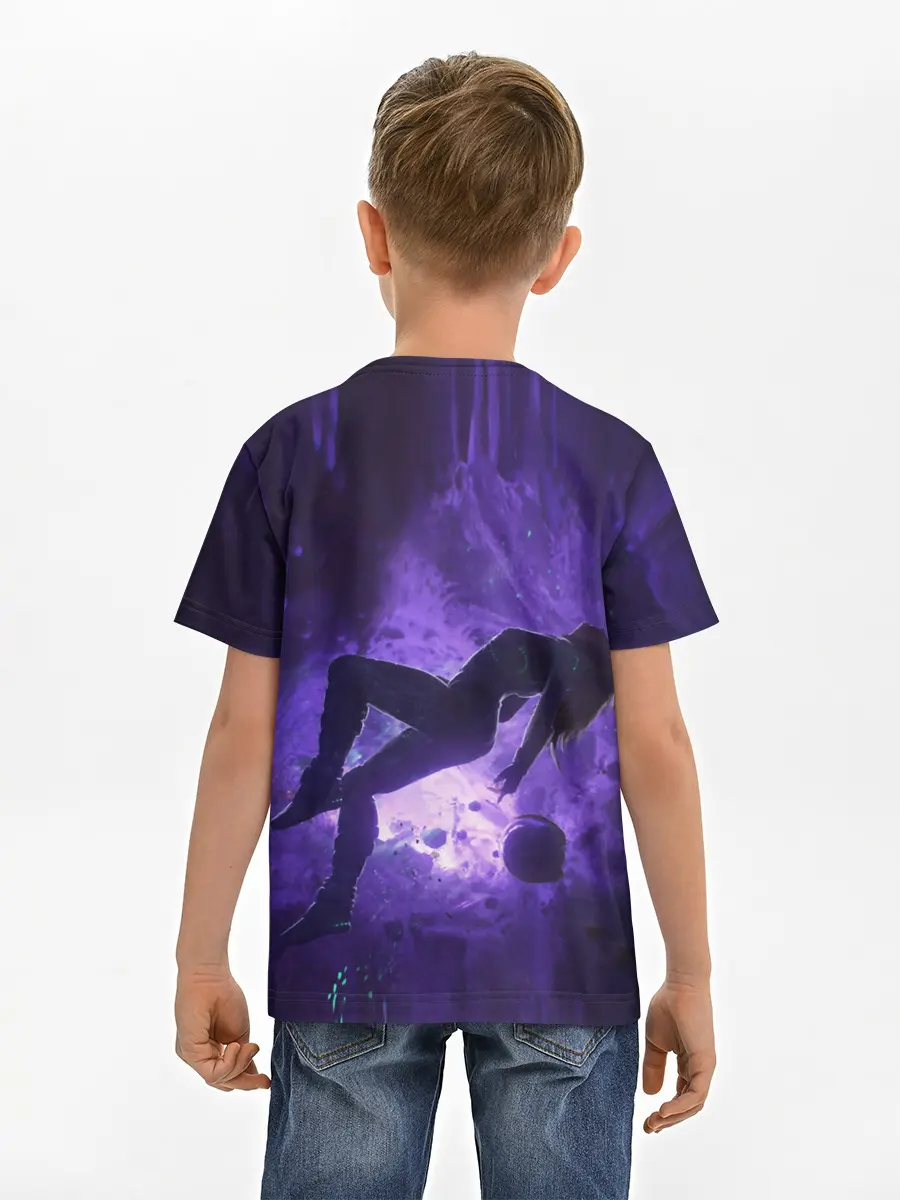 Детская базовая футболка / Space X Girl in zero gravity
