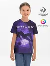 Детская базовая футболка / Space X Girl in zero gravity