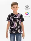 Детская базовая футболка / Лиловые киты