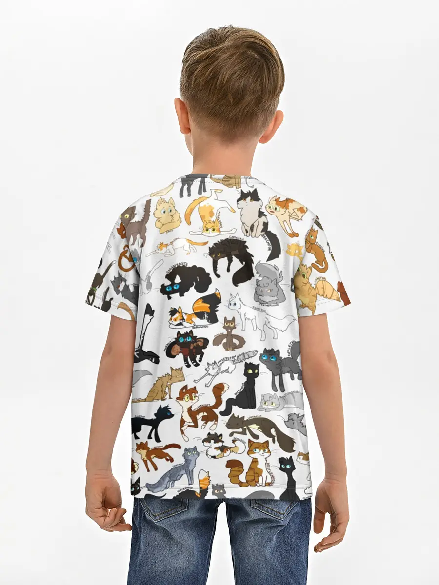 Детская базовая футболка / Котоколлаж 03