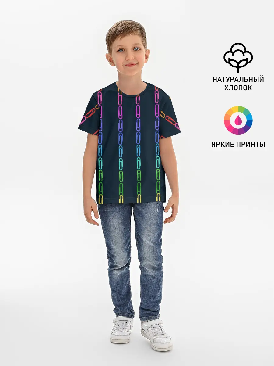 Детская базовая футболка / скрепки