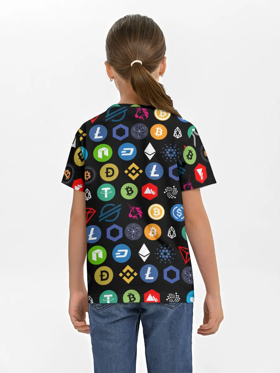 Детская базовая футболка / ЛОГОТИПЫ КРИПТОВАЛЮТ | CRYPTOCURRENCIES