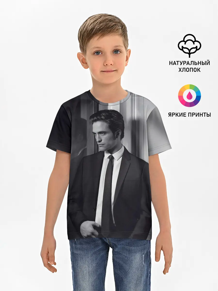 Детская базовая футболка / Роберт Паттинсон