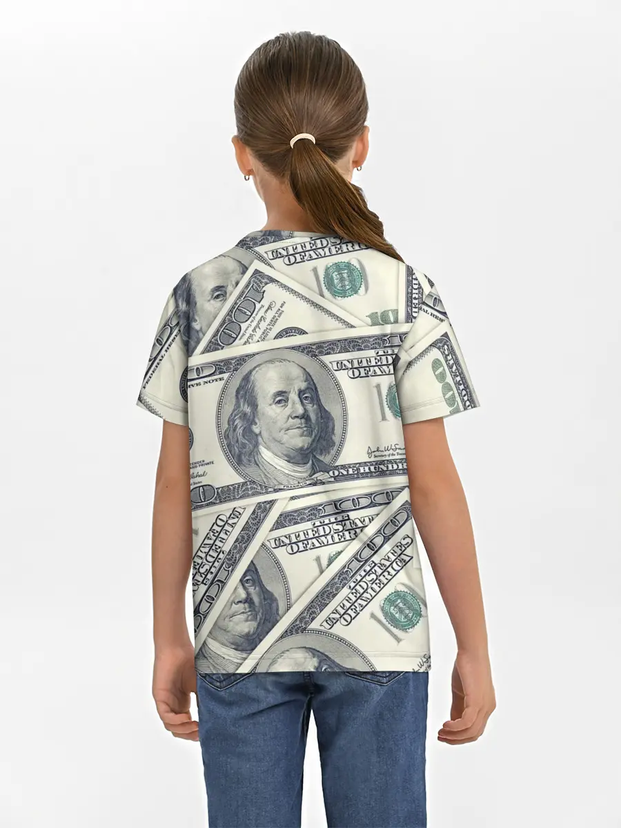Детская базовая футболка / Доллары