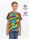 Детская базовая футболка / Красочные узоры/абстракционизм