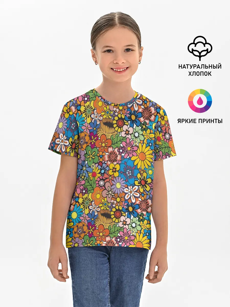 Детская базовая футболка / Букет