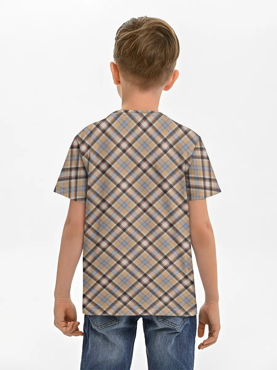 Детская базовая футболка / Клеточный узор
