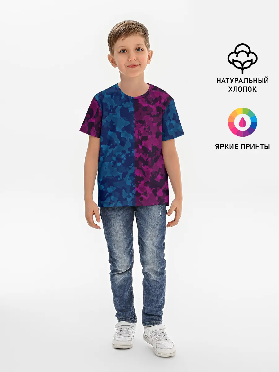 Детская базовая футболка / NEON MILITARY | НЕОНОВОЕ МИЛИТАРИ