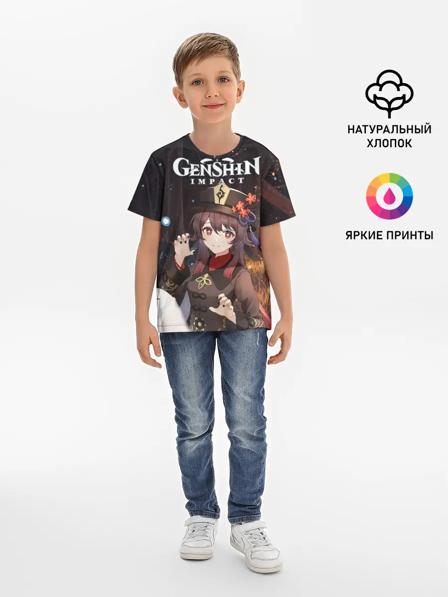 Детская базовая футболка / Hu Tao