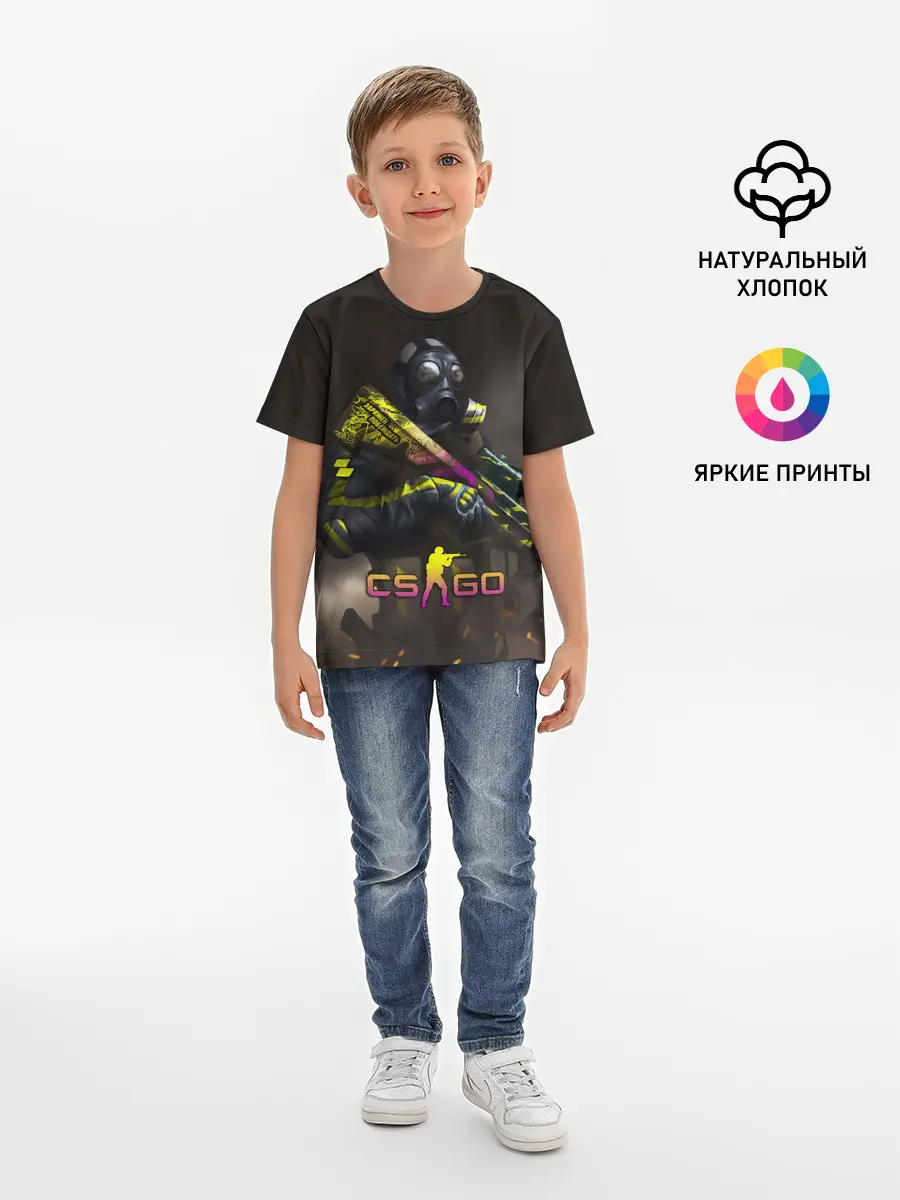 Детская базовая футболка / CS:GO ЗАРЯЖЕН ПОБЕЖДАТЬ