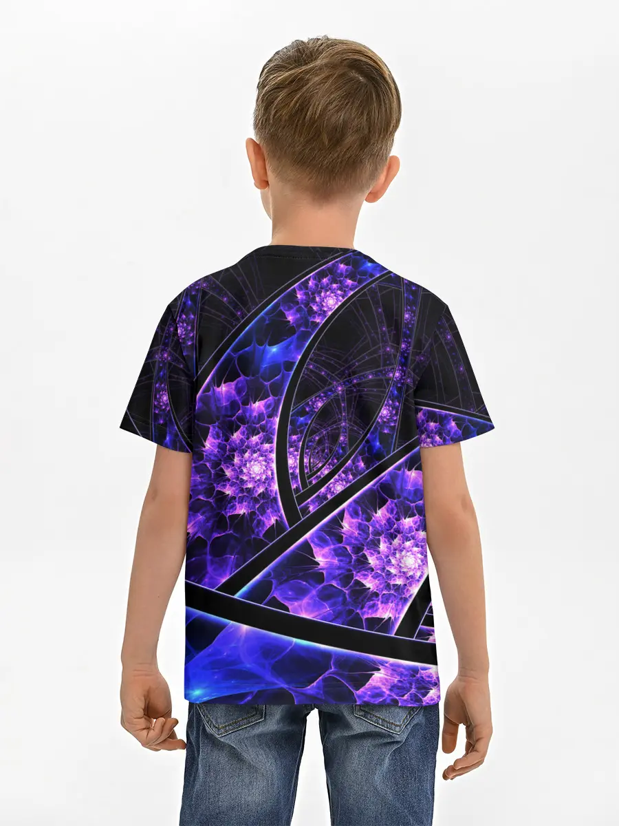 Детская базовая футболка / Фрактал линии