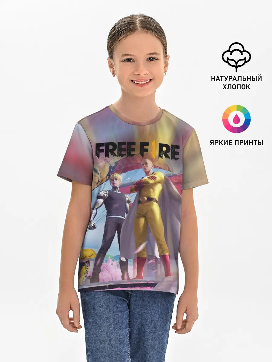 Детская базовая футболка / FREEFIRE | САЙТАМА