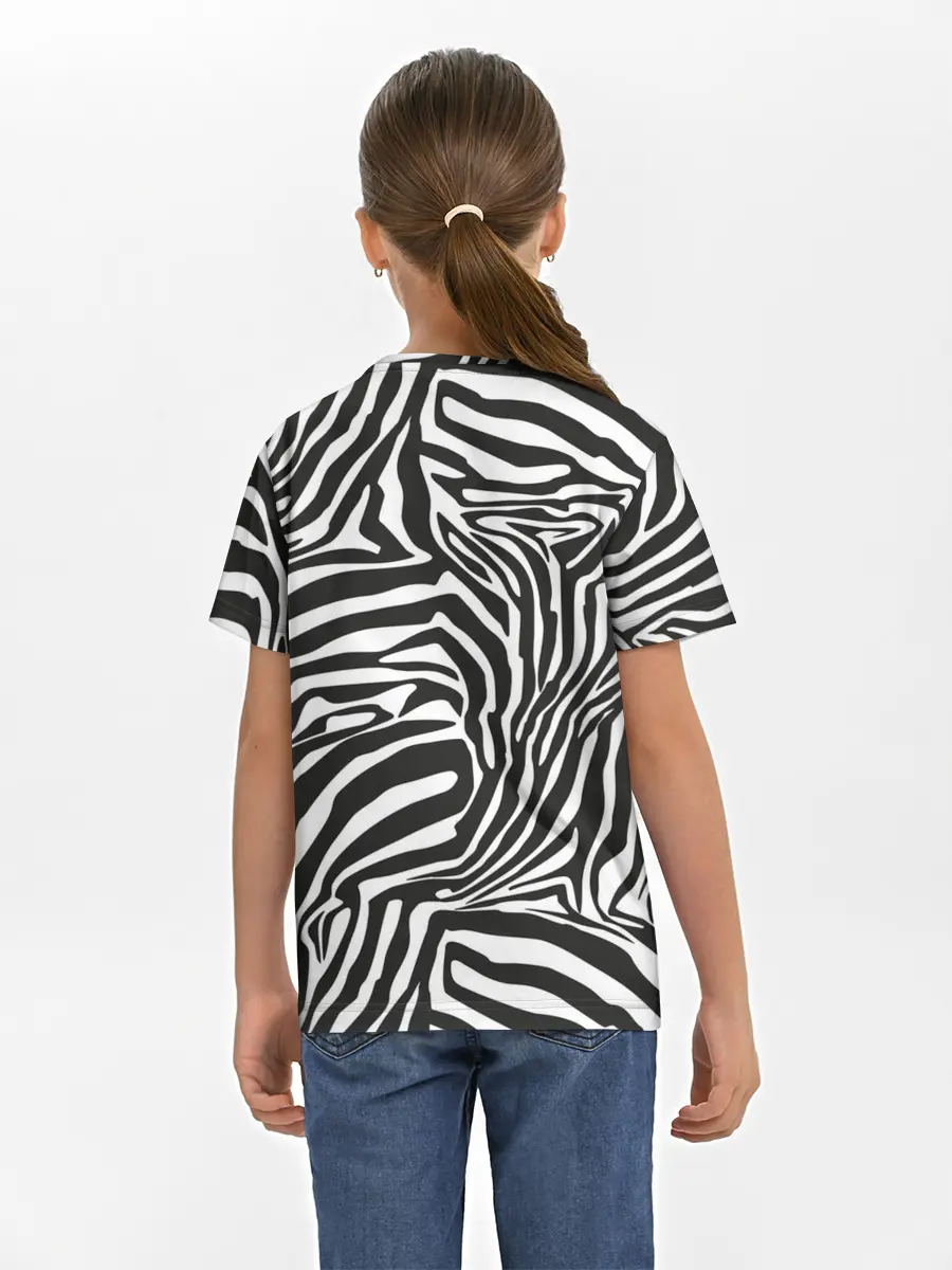 Детская базовая футболка / Полосы зебры