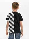 Детская базовая футболка / Черно-Белые Полосы