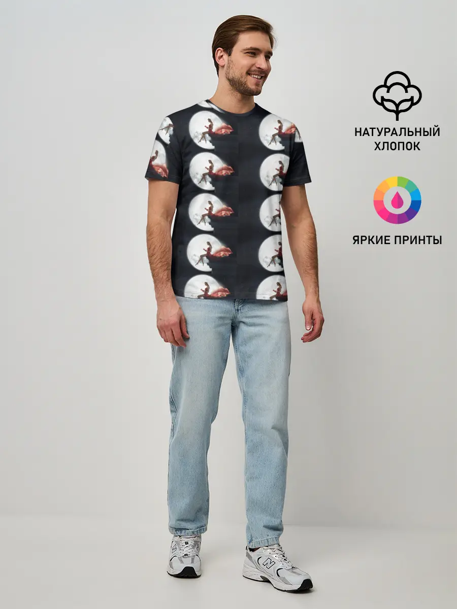 Мужская базовая футболка / Лунная девушка