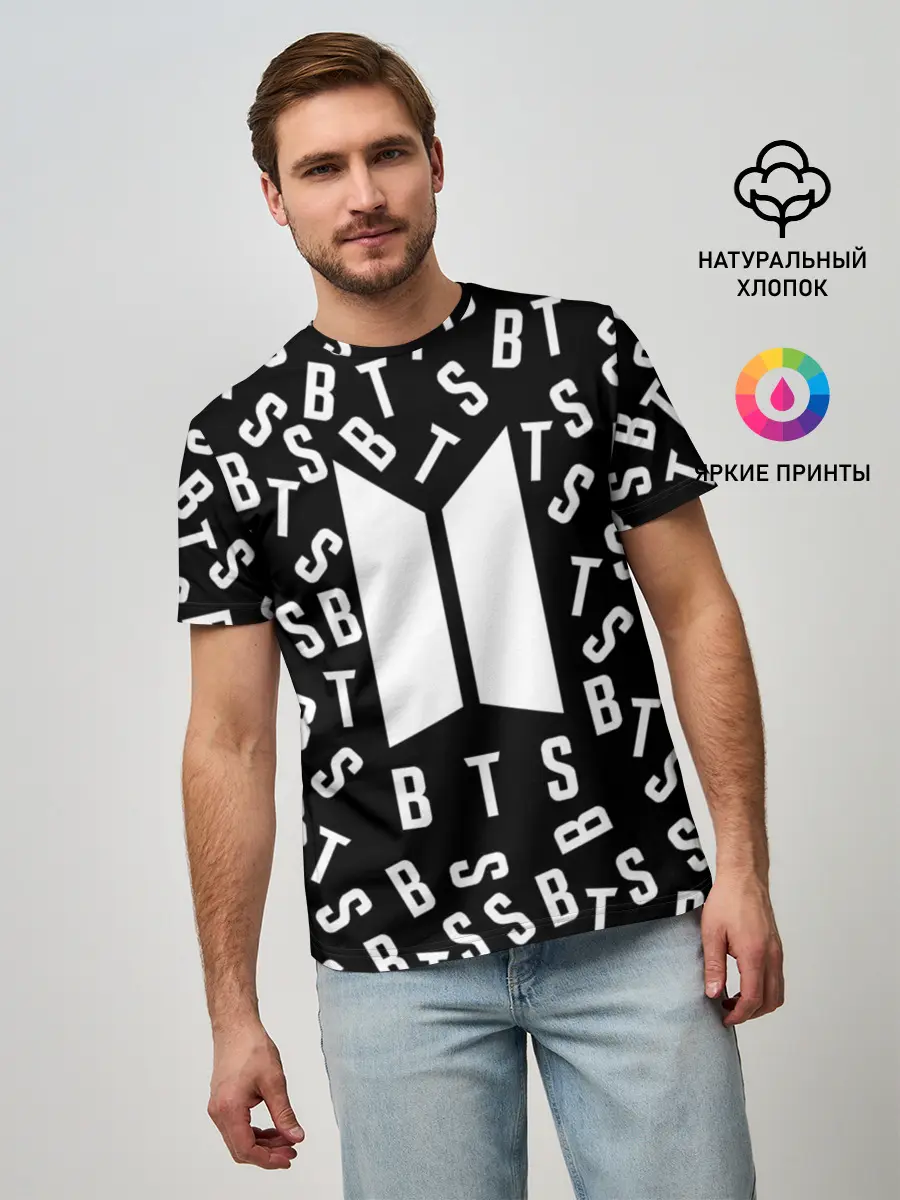 Мужская базовая футболка / BTS