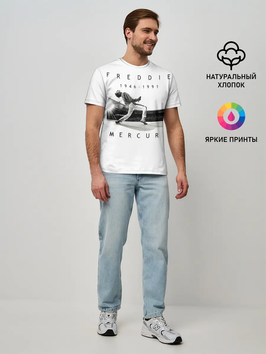 Мужская базовая футболка / Фредди Меркьюри