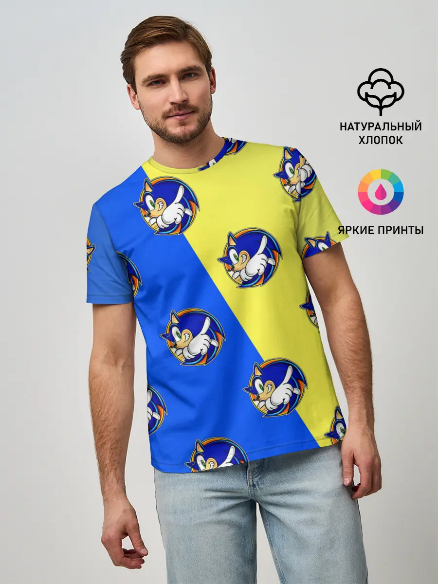 Мужская базовая футболка / Sonic - Соник