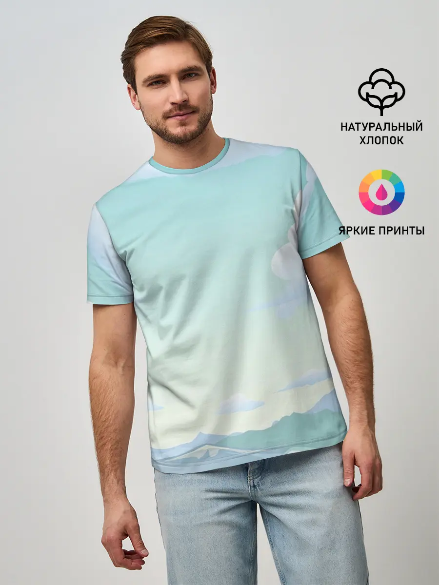 Мужская базовая футболка / Чистая природа